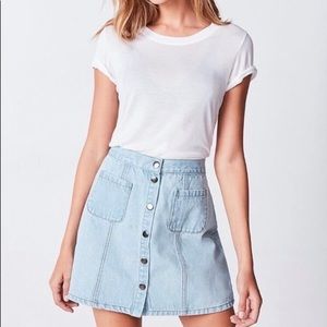 UO BDG Denim Button Front Skirt
